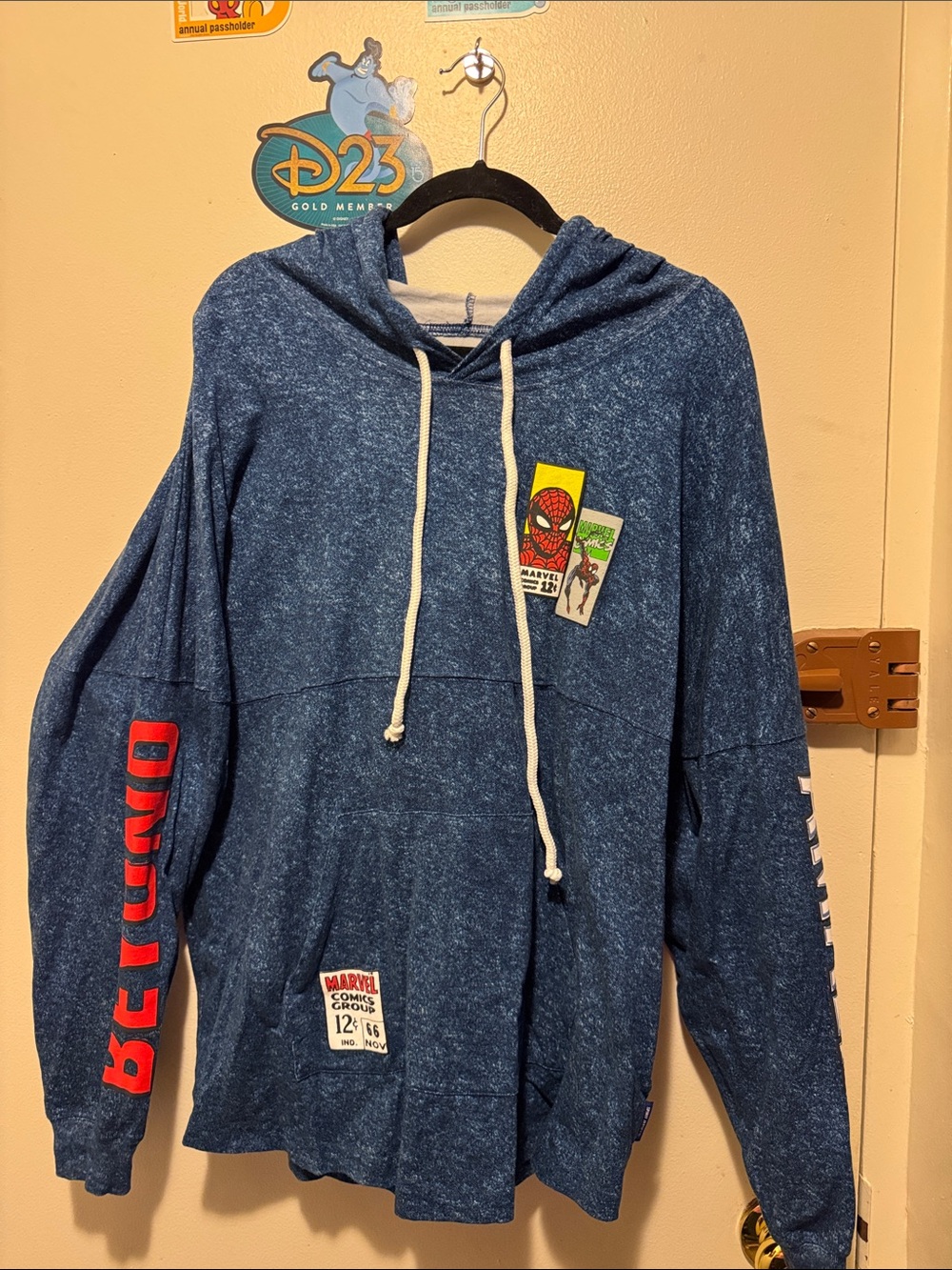 Marvel Blue Spider-Man Graphic Hooded Pullover